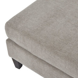 Wyld Haus Waterbury Taupe Upholstered Ottoman With Wooden Tapered Legs 820X820X380mm - thumbnail 3