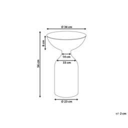 Beliani  Side Table Cota Metal Black - thumbnail 3