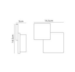 Luminosa Lighting Luminosa Fusion Wall Light Squares 5W Led 3000K Matt White, 285Lm, - thumbnail 2