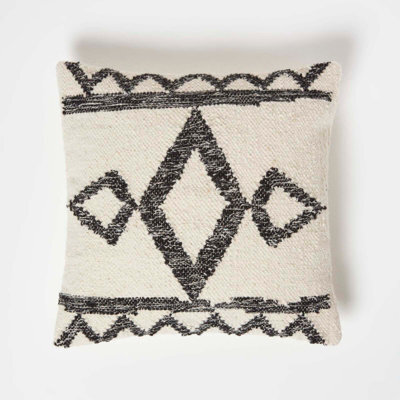Homescapes Koba Handwoven Traditional Black & Cream Cushion 45 X 45 Cm - image 1
