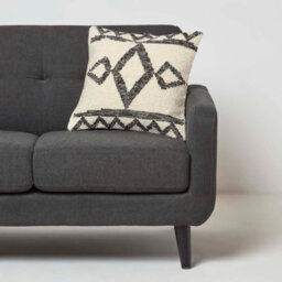 Homescapes Koba Handwoven Traditional Black & Cream Cushion 45 X 45 Cm - thumbnail 2
