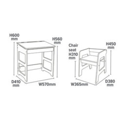 Liberty House Toys Kid's Scandi Study Desk And Chair Set - thumbnail 8