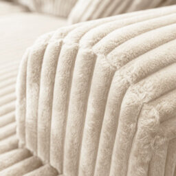Furnishings For Less UK Vinci Chunky Cord Soft Cream 4 Seater Corner Sofa Right Hand Facing - thumbnail 3