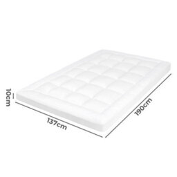 Lavio Mattress Topper 10Cm Deep Soft Microfibre Washable With Strap  Double - thumbnail 4