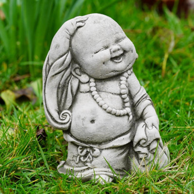 Burgess Wandering Monk Stone Statue Buddha Oriental Garden Outdoor Decoration Ornament British Made Sculpture - image 1