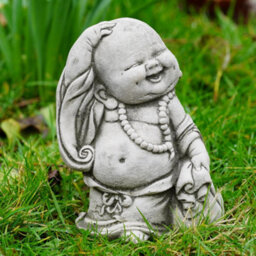 Burgess Wandering Monk Stone Statue Buddha Oriental Garden Outdoor Decoration Ornament British Made Sculpture - thumbnail 1