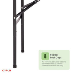 Oypla Heavy Duty Folding Catering Garden Trestle Table - 4Ft, Rattan - thumbnail 7