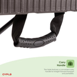 Oypla Heavy Duty Folding Catering Garden Trestle Table - 4Ft, Rattan - thumbnail 5