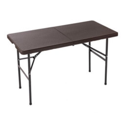 Oypla Heavy Duty Folding Catering Garden Trestle Table - 4Ft, Rattan - thumbnail 8