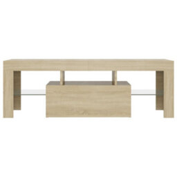 Walplus Tv Cabinet With Led Lights Sonoma Oak 120X35X40 Cm - thumbnail 5