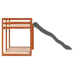 Berkfield Bunk Bed With Slide&ladder Without Mattress Wax Brown 75X190 Cm Small Single - thumbnail 6