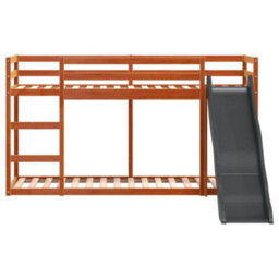 Berkfield Bunk Bed With Slide&ladder Without Mattress Wax Brown 75X190 Cm Small Single - thumbnail 5