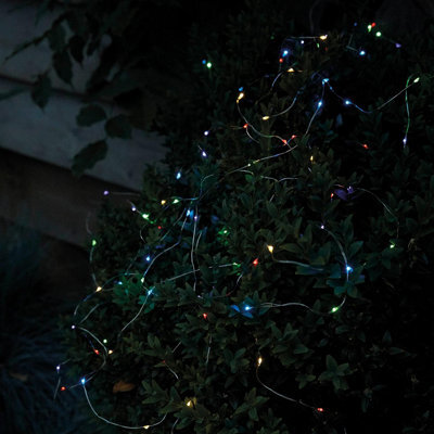Solar Powered Sevilla Multicoloured Led String Lights - Weatherproof Outdoor Garden Fairy Lighting With 100 Rgb Leds - L10M - image 1