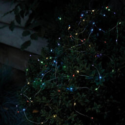 Solar Powered Sevilla Multicoloured Led String Lights - Weatherproof Outdoor Garden Fairy Lighting With 100 Rgb Leds - L10M