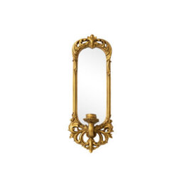 Melody Maison Ornate Metal Antique Gold Mirrored Candle Sconce - thumbnail 9