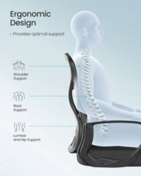 LEDREM Ergonomic Office Chair, Mesh Swivel Desk Chair With Lumbar Support, Rocking Function, Armrests, For Home Office, Bedroom - thumbnail 5