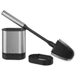 Metaltex Stainless Steel Toilet Brush - Silver/black