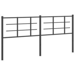 Berkfield Metal Headboard Black 180 Cm - thumbnail 2