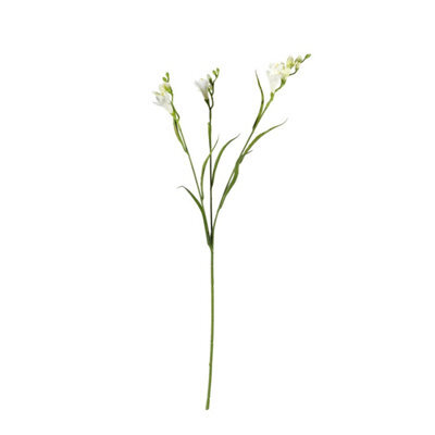 White Freesia Spray 3 Heads Artificial Flowers 6 Pieces