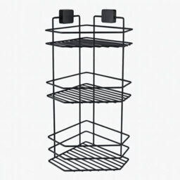 Theownas 3 Tier Shower Corner Caddy. Wall Mounted Bathroom Shelf With Strong Adhesive, No Drill Rustproof Metal Organiser. - thumbnail 1