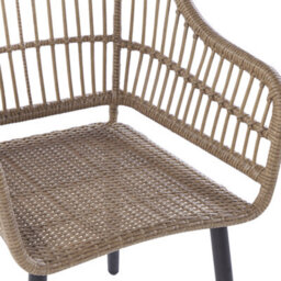 Beliani Garden Dining Set 6 Seater Aliano Ii With Cushions Pe Rattan Beige - thumbnail 8