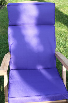 Garden Market Place Garden Furniture Cushion- Recliner Cushion For Large Garden Chair In Purple - image 1