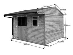 Arbor Garden Solutions 12Ft X 12Ft Mobile Animal Field Shelter With Overhang V.3 - thumbnail 2
