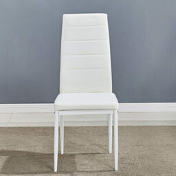 Kosy Koala Dining Chairs Set Of 4 White Leather Kitchen Chairs - thumbnail 2