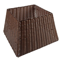 Christmas Tree Skirt Basket Stand Base Cover Brown Festive Decoration For A Tidy Tree Display - thumbnail 3