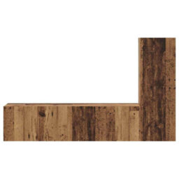 Berkfield Tv Cabinet Set 3 Pcs Old Wood 160 X 30 X 30 Cm Engineered Wood - thumbnail 7