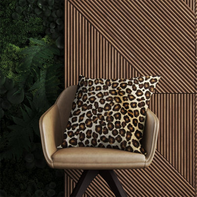 Warren Reed Designer Leopard Hide Print Outdoor Cushion 60Cm X 60Cm