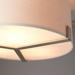 Luminosa Lighting Luminosa Hayfield Multi Arm Pendant Light Satin Nickel Plate, Slate Grey Fabric - thumbnail 3