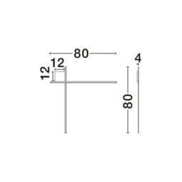 Luminosa Lighting Luminosa Cross Integrated Led Wall Lamp Sandy Black Triac Dimmable Led 21W 1351Lm 2700K - thumbnail 6