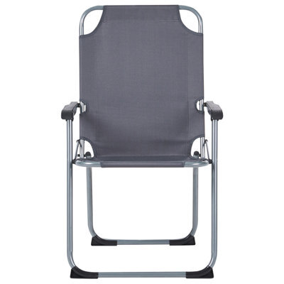Wyld And Coco Set Of Four Folding Garden Chairs - Grey Powder-Coated Steel Frame With Breathable Mesh Seats - image 1