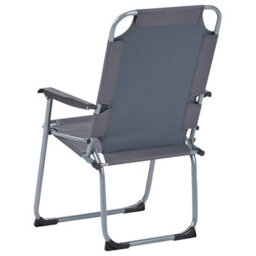 Wyld And Coco Set Of Four Folding Garden Chairs - Grey Powder-Coated Steel Frame With Breathable Mesh Seats - thumbnail 6
