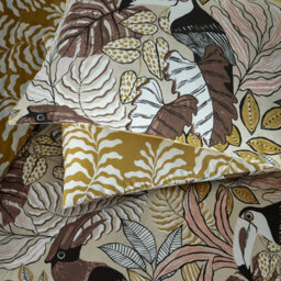 Furn. Tocorico Toucan Exotic Reversible Duvet Cover Set, Double, Beige - thumbnail 4