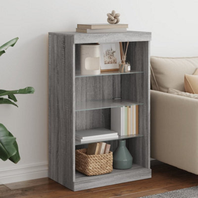 Walplus Sideboard With Led Lights Grey Sonoma 60.5X37X100 Cm - image 1