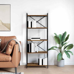 Berkfield Modern Bookcase Old Wood 60 X 30 X 153 Cm Engineered Wood - thumbnail 4