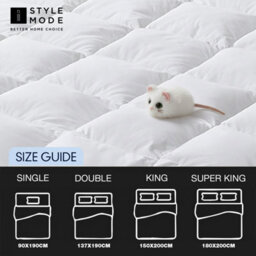 istyle mode Goose Down Feather Mattress Topper 100% Cotton Cover All Sizes 5Cm  Extra Deep - thumbnail 7
