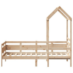 Berkfield Day Bed With Roof Without Mattress 80X200 Cm Solid Wood - thumbnail 4