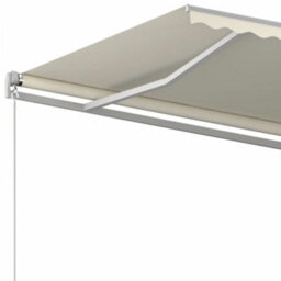 Berkfield Manual Retractable Awning 450X350 Cm Cream - thumbnail 5