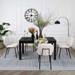 Muffin - Set Of 2 Dining Chairs In Boucle - Cream - thumbnail 4