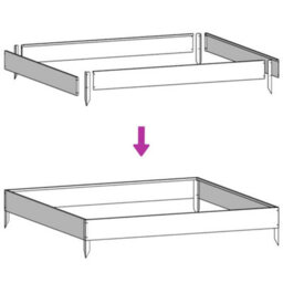 Berkfield Durable Garden Raised Bed 100X100X33.5 Cm Stainless Steel - thumbnail 8