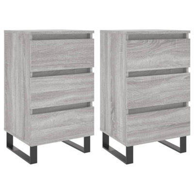 Berkfield Elegant Bedside Cabinets 2 Pcs Grey Sonoma 40X35X69 Cm Engineered Wood - image 1