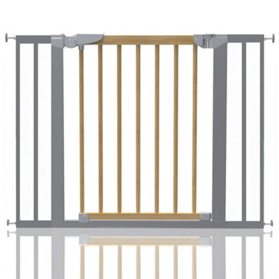 Safetots Beechwood And Metal Pressure Fit Safety Stair Gate, 96.7Cm - 104.1Cm, Safety Gate For Baby, Stylish Design - image 1