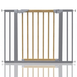 Safetots Beechwood And Metal Pressure Fit Safety Stair Gate, 96.7Cm - 104.1Cm, Safety Gate For Baby, Stylish Design - thumbnail 1