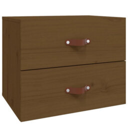 Berkfield Elegant Wall-Mounted Bedside Cabinets 2 Pcs Honey Brown 50X36X40 Cm - thumbnail 5