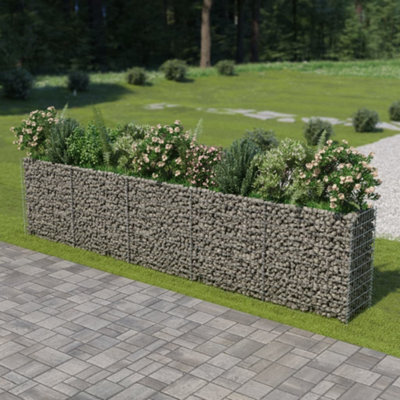 Berkfield Gabion Raised Bed Galvanised Steel 450X50X100 Cm - image 1