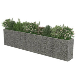 Berkfield Gabion Raised Bed Galvanised Steel 450X50X100 Cm - thumbnail 4