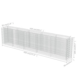 Berkfield Gabion Raised Bed Galvanised Steel 450X50X100 Cm - thumbnail 8